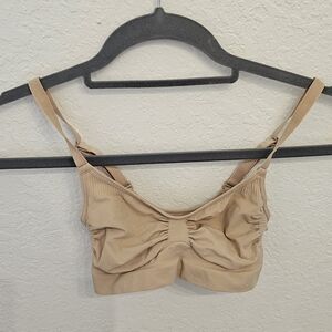 SKIMS Beige Bralette with Ruched Detail